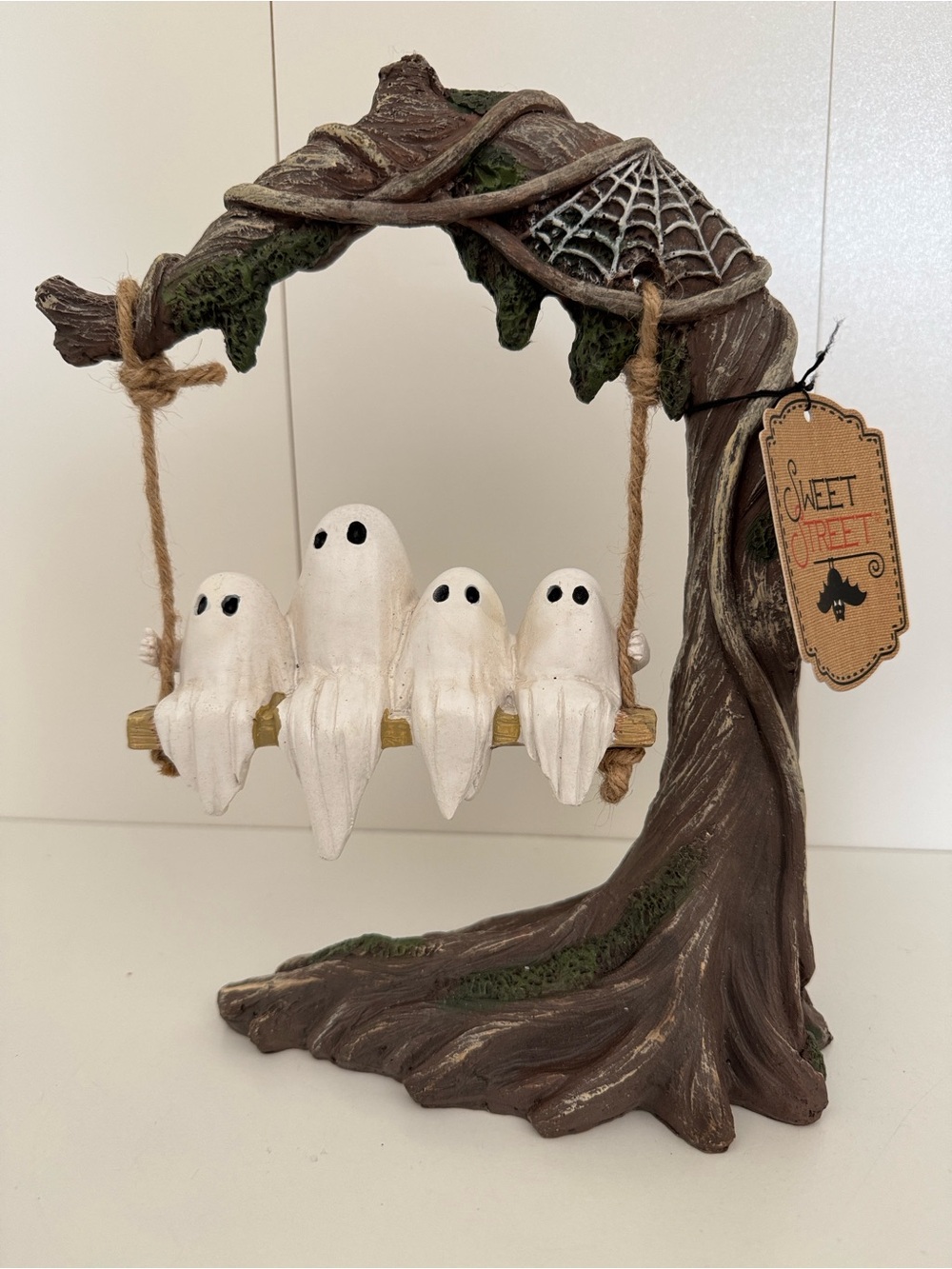 Sweet Street Four 4 Ghosts on Swing Halloween Figurine NWT